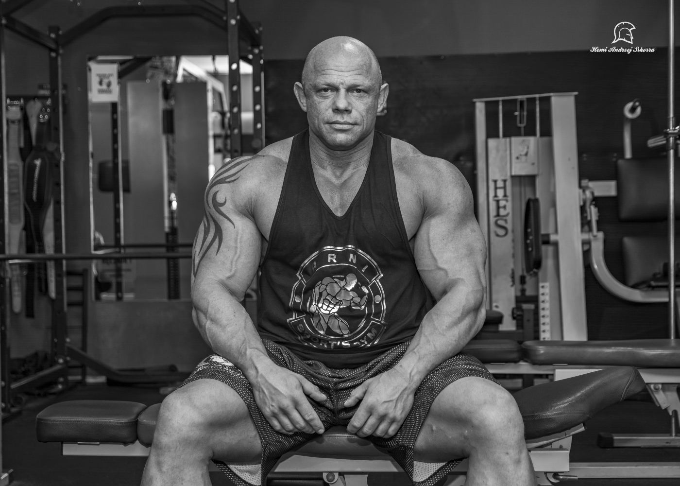 Arkadiusz „Arni” Demidowicz na siłowni klubu Arni Sport's Gym