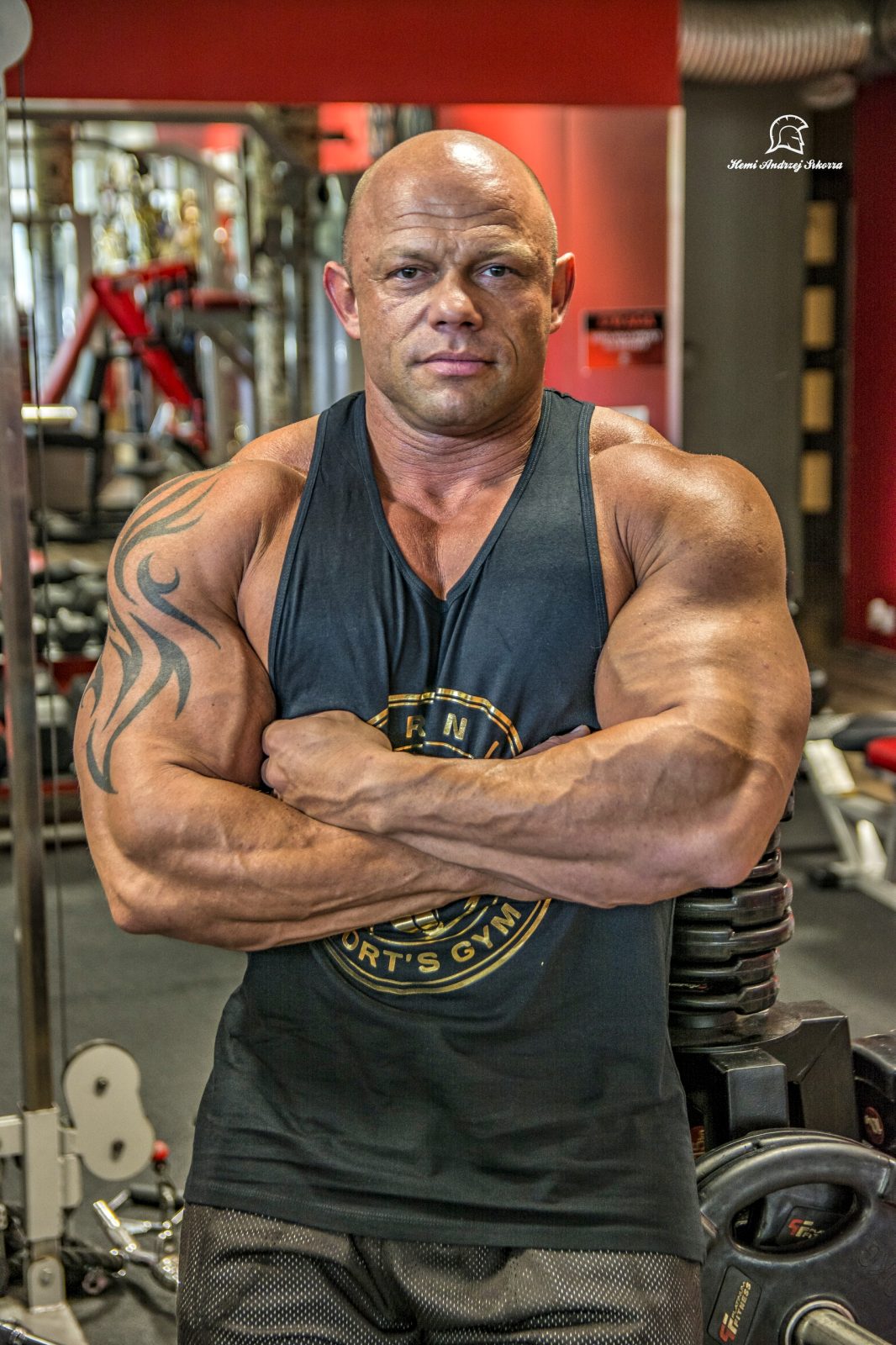 Arkadiusz „Arni” Demidowicz na siłowni klubu Arni Sport's Gym